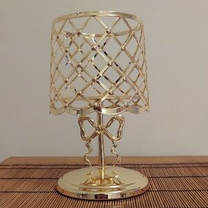 Bath & Body Works Gold Lattice Candle Holder